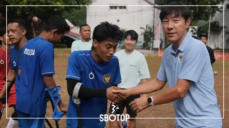 SBOTOP: Shin Tae-yong Mengajak untuk Lebih Peduli terhadap Sepak Bola Amputasi